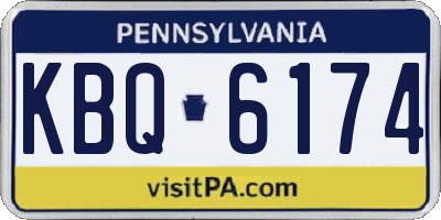 PA license plate KBQ6174