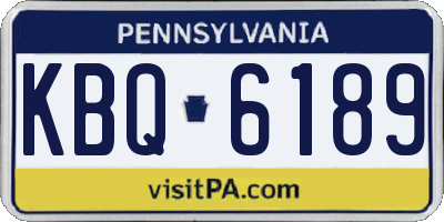 PA license plate KBQ6189