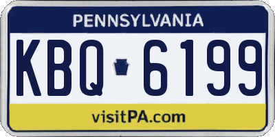 PA license plate KBQ6199