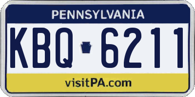 PA license plate KBQ6211
