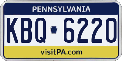 PA license plate KBQ6220