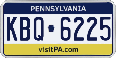 PA license plate KBQ6225