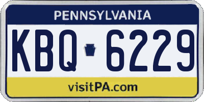 PA license plate KBQ6229