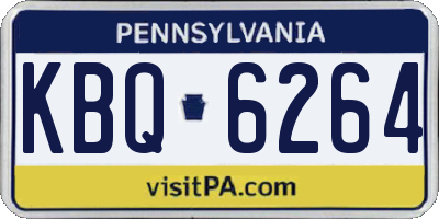 PA license plate KBQ6264