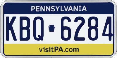 PA license plate KBQ6284