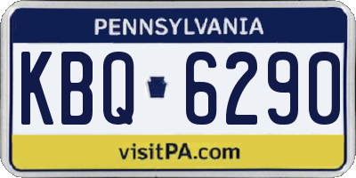 PA license plate KBQ6290