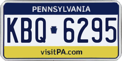 PA license plate KBQ6295