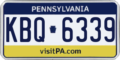 PA license plate KBQ6339