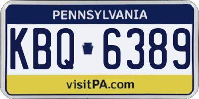 PA license plate KBQ6389
