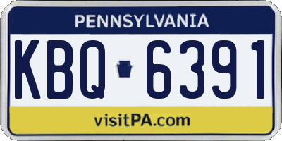 PA license plate KBQ6391