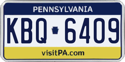 PA license plate KBQ6409