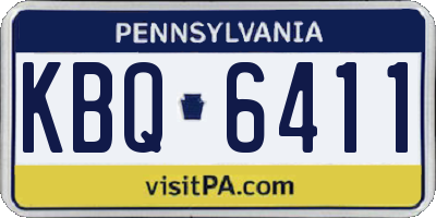 PA license plate KBQ6411