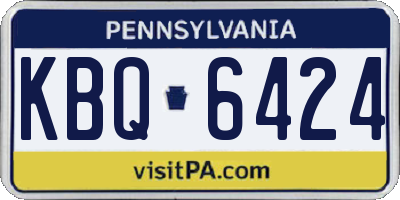 PA license plate KBQ6424
