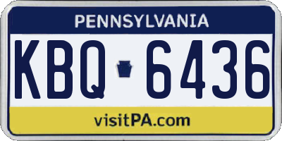 PA license plate KBQ6436