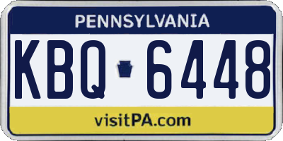 PA license plate KBQ6448