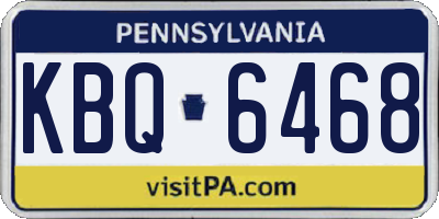 PA license plate KBQ6468