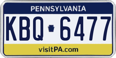 PA license plate KBQ6477