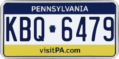 PA license plate KBQ6479
