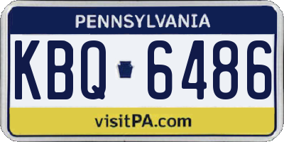 PA license plate KBQ6486
