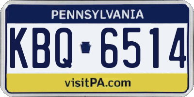 PA license plate KBQ6514