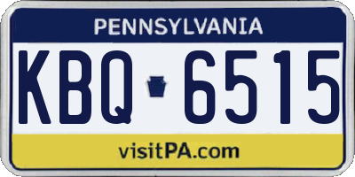 PA license plate KBQ6515