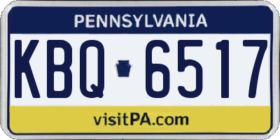 PA license plate KBQ6517