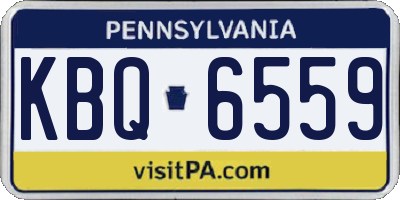 PA license plate KBQ6559