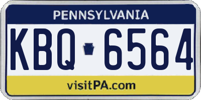 PA license plate KBQ6564
