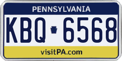 PA license plate KBQ6568