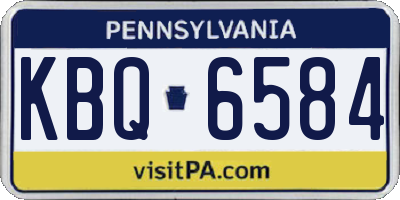 PA license plate KBQ6584