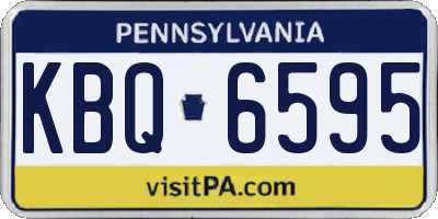 PA license plate KBQ6595