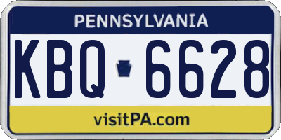 PA license plate KBQ6628