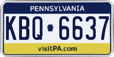 PA license plate KBQ6637