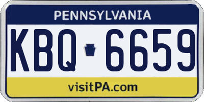 PA license plate KBQ6659