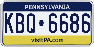 PA license plate KBQ6686