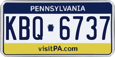 PA license plate KBQ6737