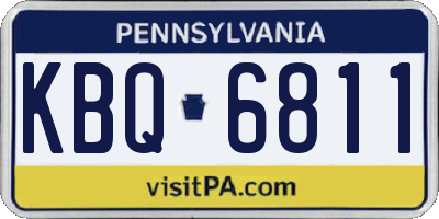 PA license plate KBQ6811
