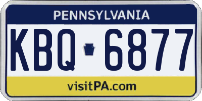 PA license plate KBQ6877