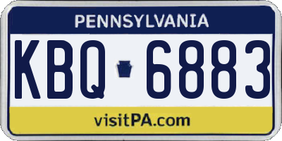 PA license plate KBQ6883