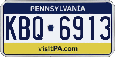 PA license plate KBQ6913