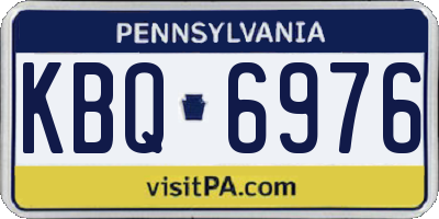 PA license plate KBQ6976