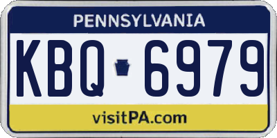 PA license plate KBQ6979