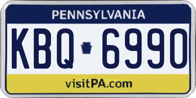 PA license plate KBQ6990