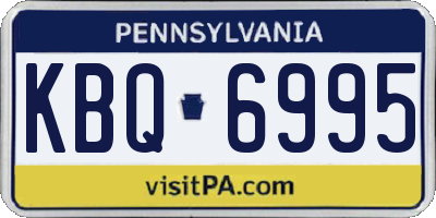PA license plate KBQ6995