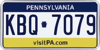 PA license plate KBQ7079