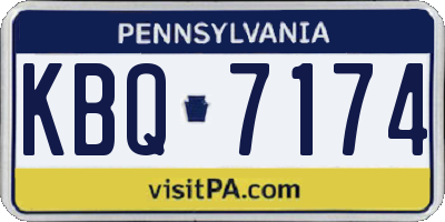 PA license plate KBQ7174