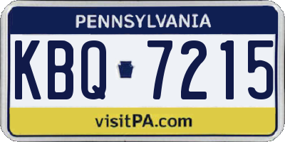 PA license plate KBQ7215