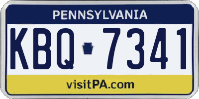 PA license plate KBQ7341