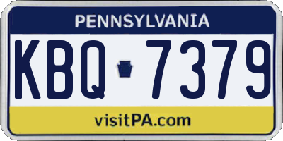 PA license plate KBQ7379
