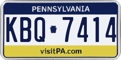 PA license plate KBQ7414